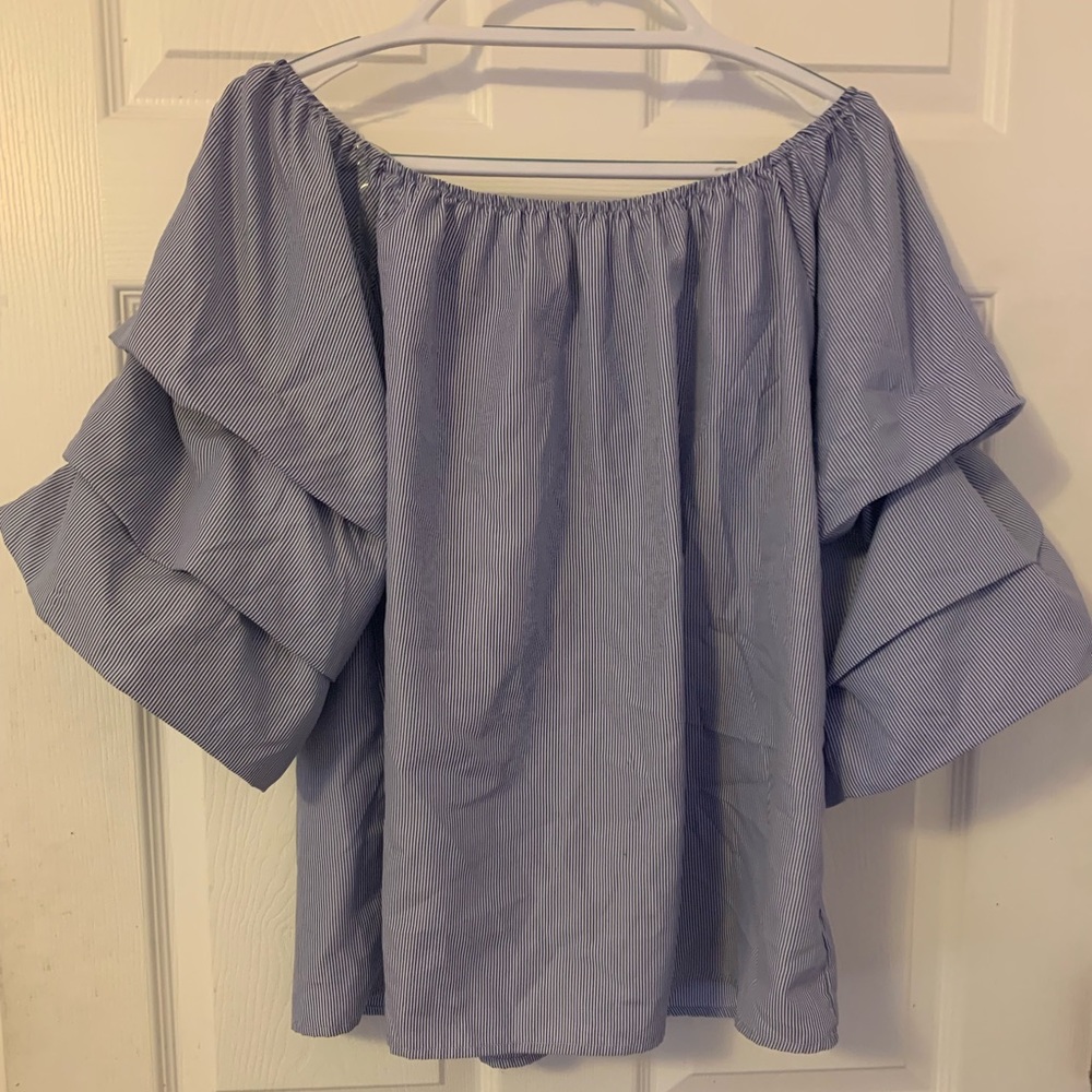 Blue striped blouse